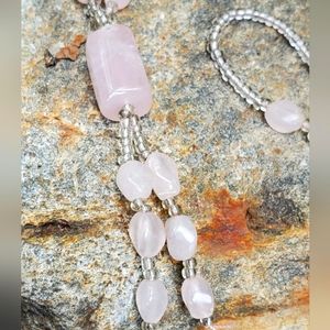 Gorgeous Rose Quartz Beaded Necklace Heart Chakra NWOT